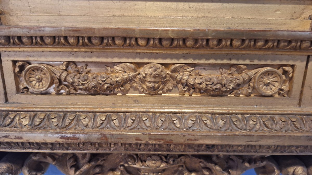 A Carved And Gilded Renaissance-style Newsstand Frame From The 19th Century.-photo-5