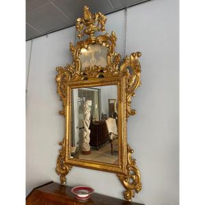 Louis XV Carved And Gilded Mirror