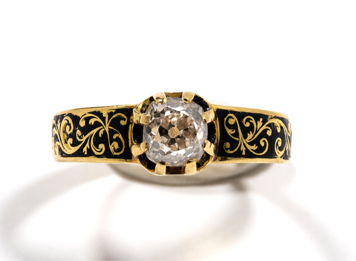 BAGUE SOLITAIRE VICTORIENNE.-photo-2