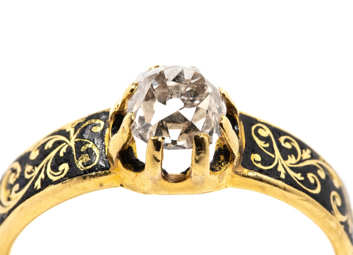 BAGUE SOLITAIRE VICTORIENNE.-photo-3