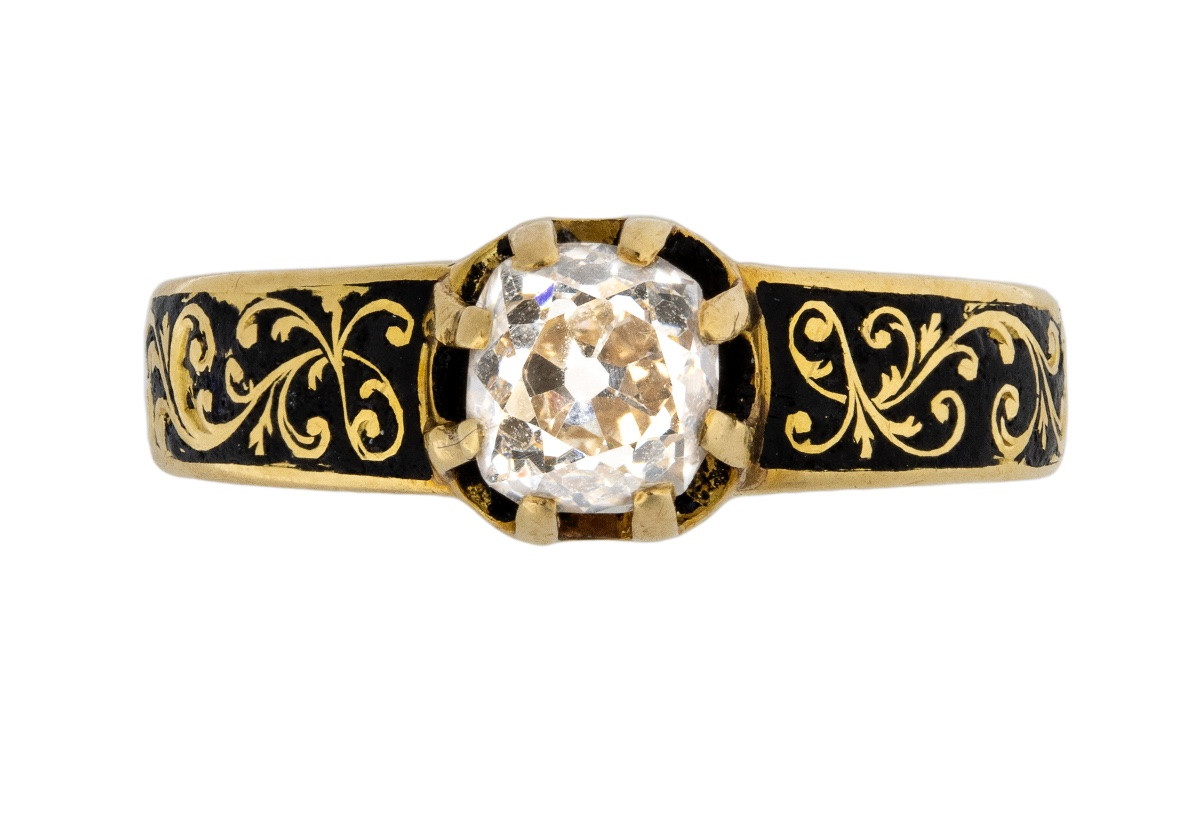 BAGUE SOLITAIRE VICTORIENNE.-photo-4