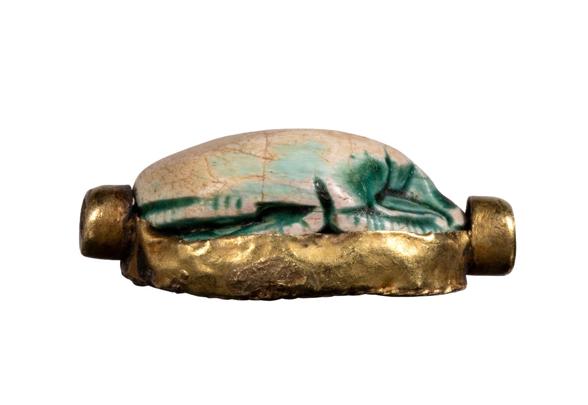 Hyksos Scarab With The Golden Horus.-photo-3