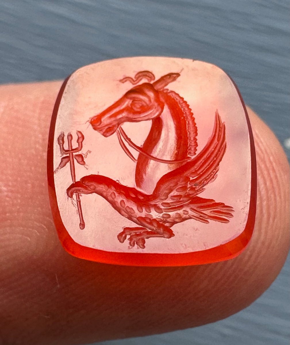 Victorian Seal On Carnelian. Allegorical Figure.-photo-4