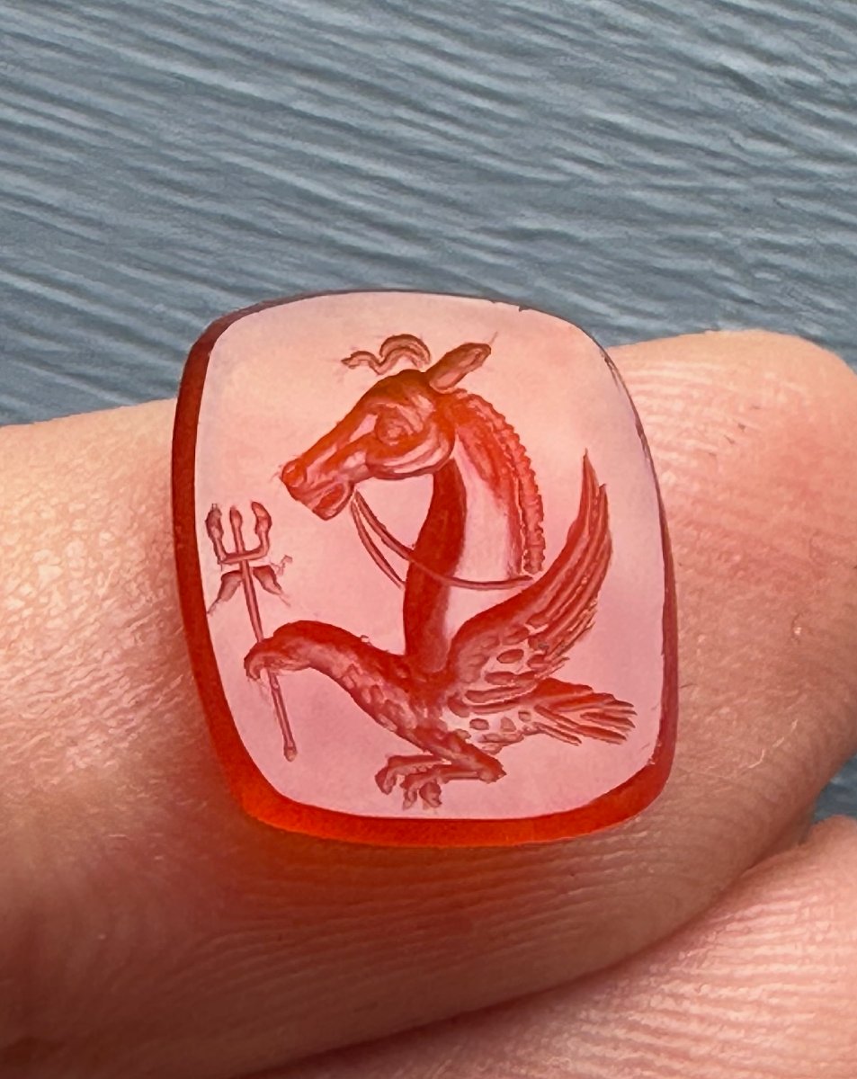 Victorian Seal On Carnelian. Allegorical Figure.
