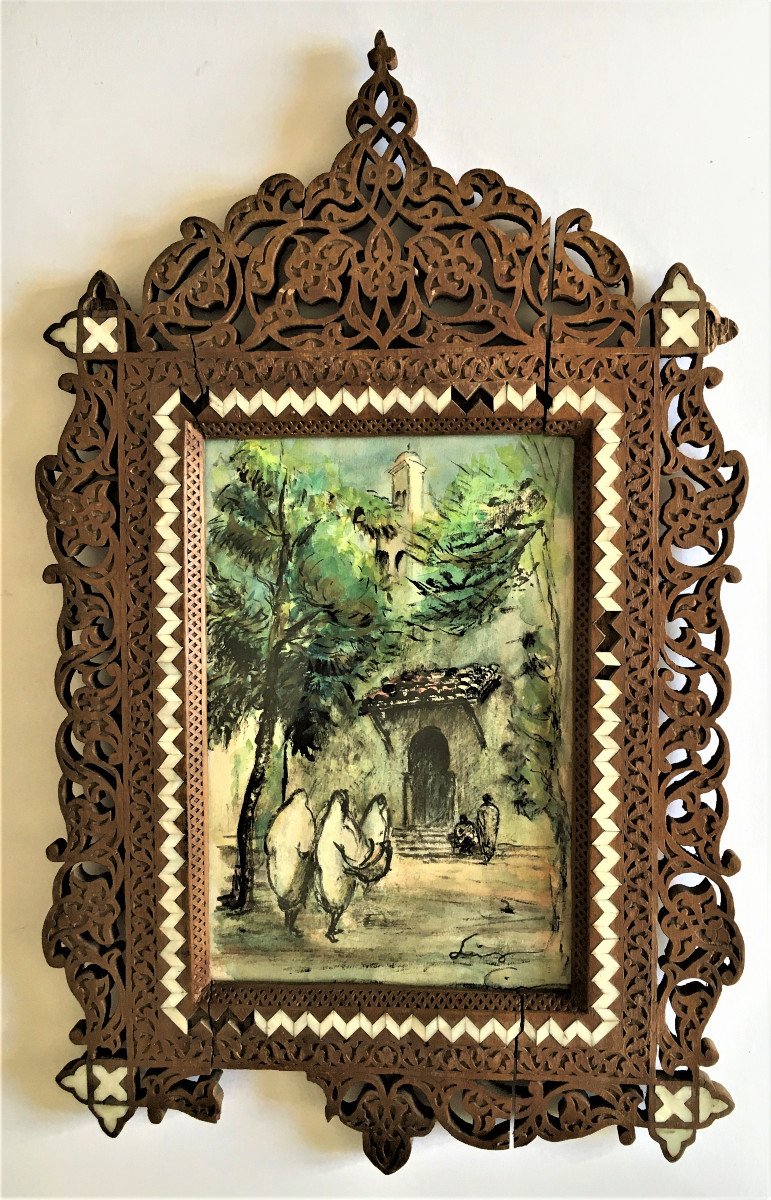 Gustave Lino 1893/1961 Watercolor And Ink Orientalise-photo-5