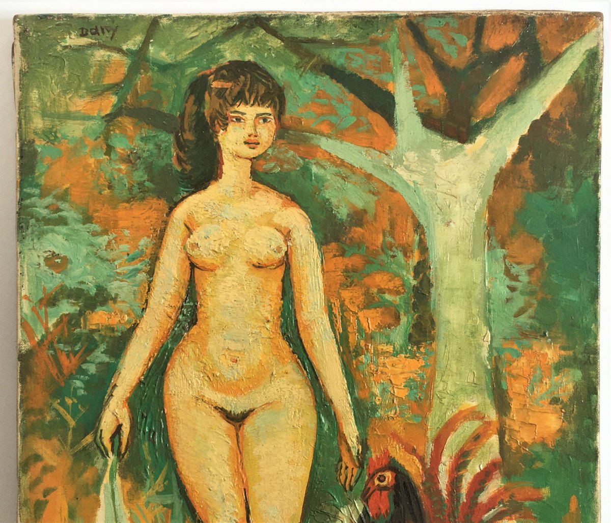 Louis Touchagues 1893/1974, Actress Dany Robin In Venus, Oil On Canvas-photo-2