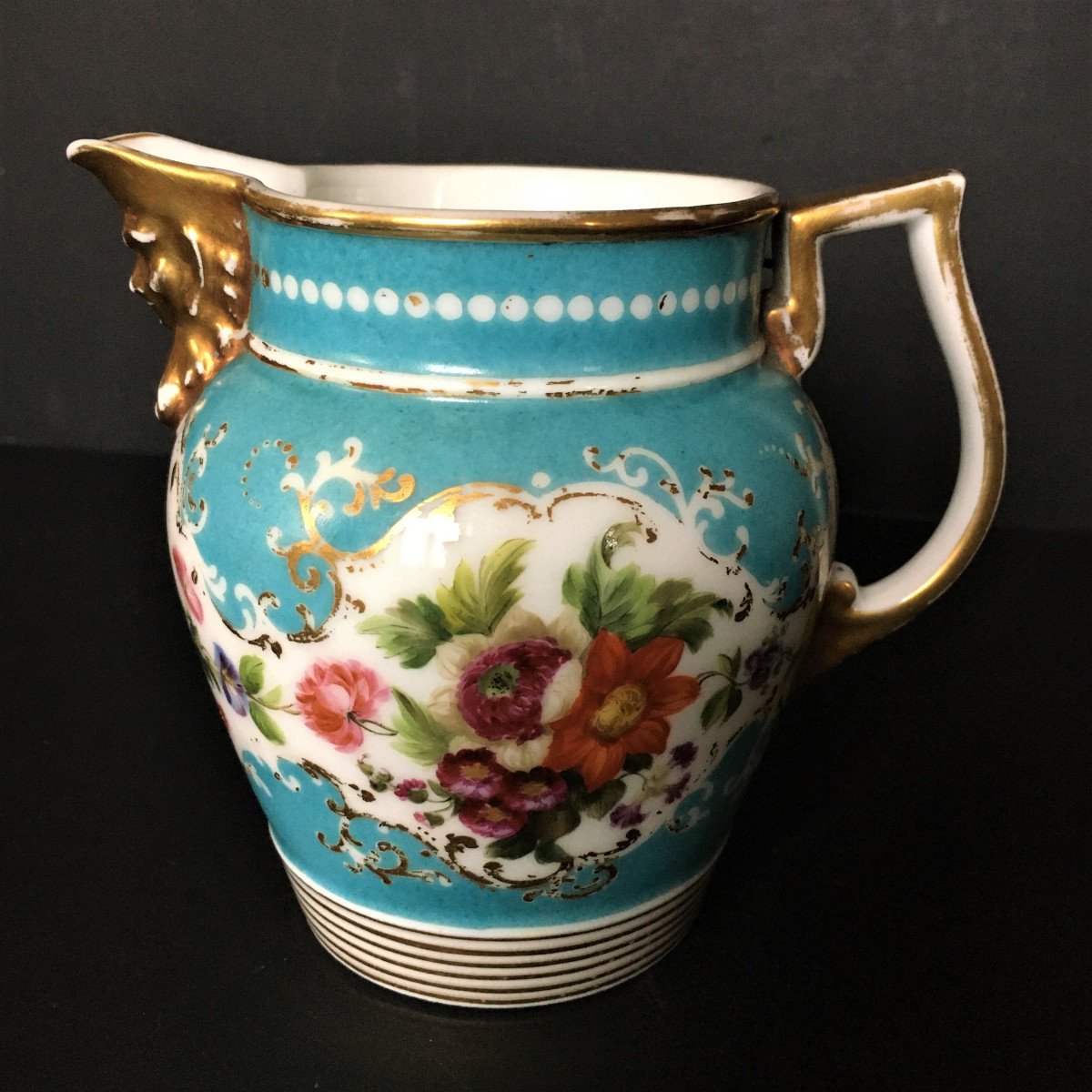 Jacob Petit, 19th Century Paris Porcelain, Flower Decor Pot-photo-2
