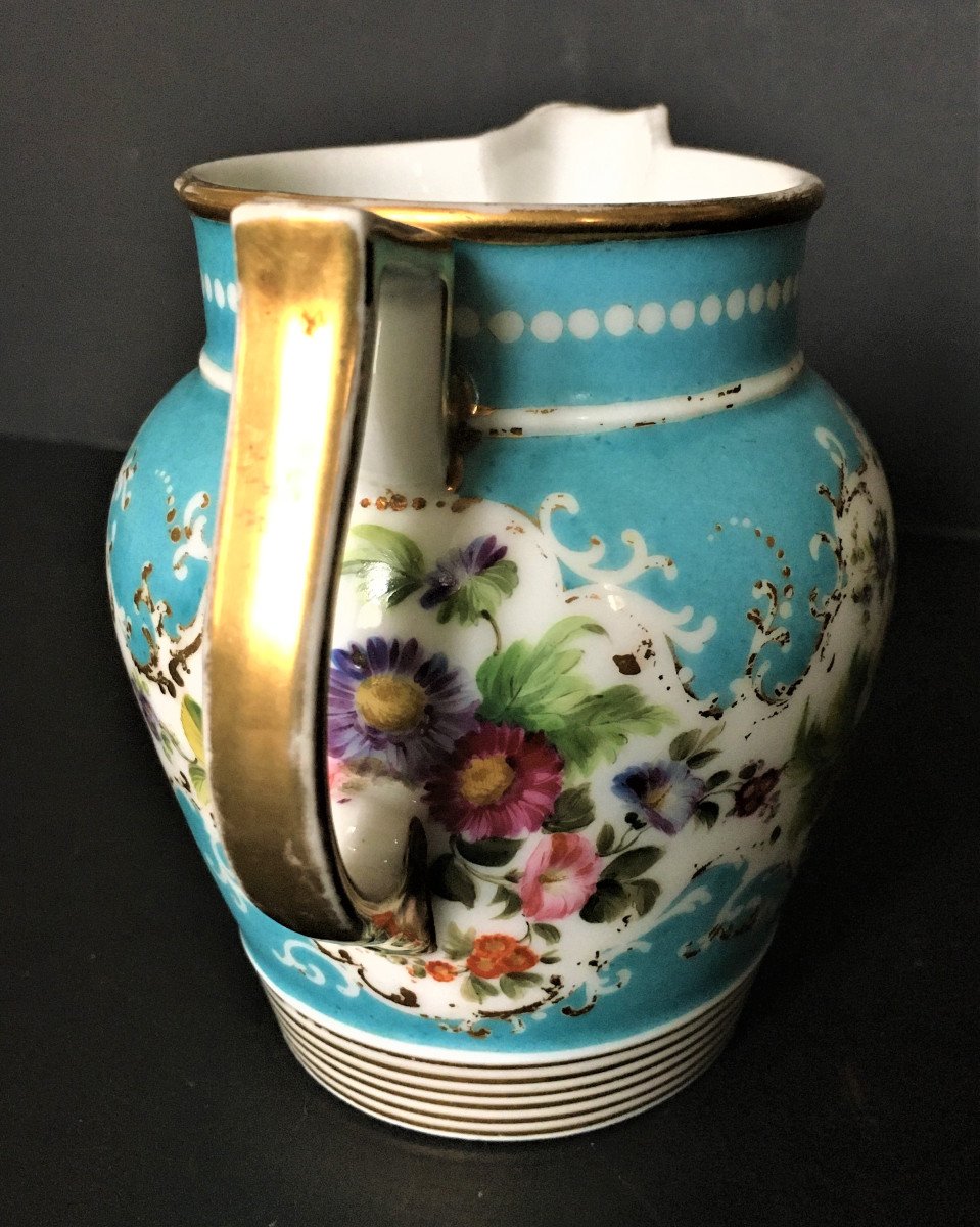 Jacob Petit, 19th Century Paris Porcelain, Flower Decor Pot-photo-1