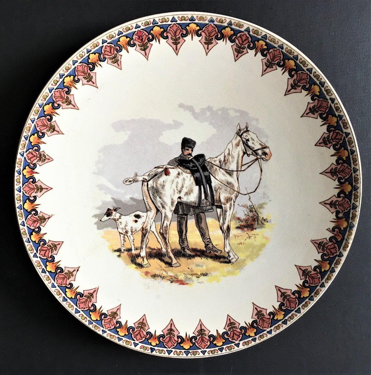 Sarreguemines Six Plates On The Theme Of The Horse-photo-2