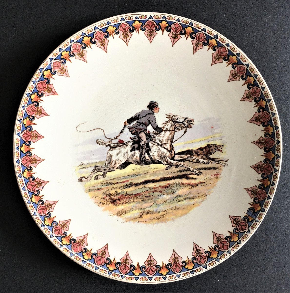 Sarreguemines Six Plates On The Theme Of The Horse-photo-4