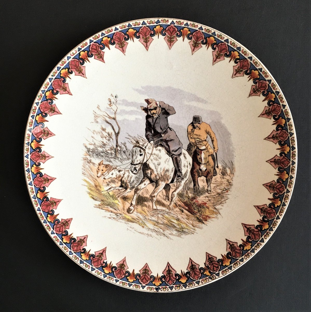 Sarreguemines Six Plates On The Theme Of The Horse-photo-5