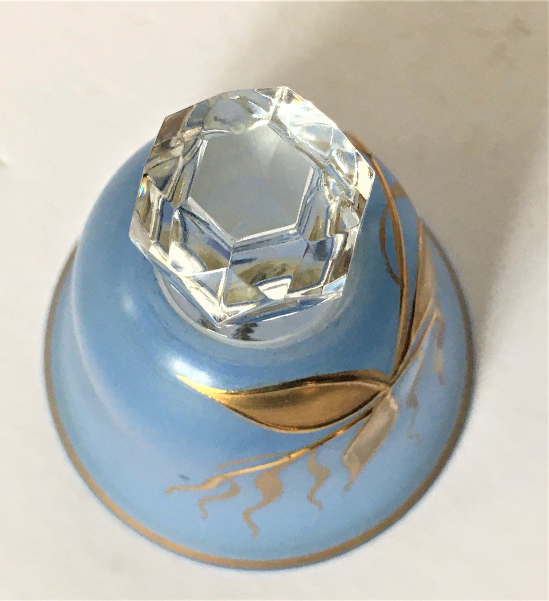 Art Nouveau Enameled Crystal Table Bell-photo-2