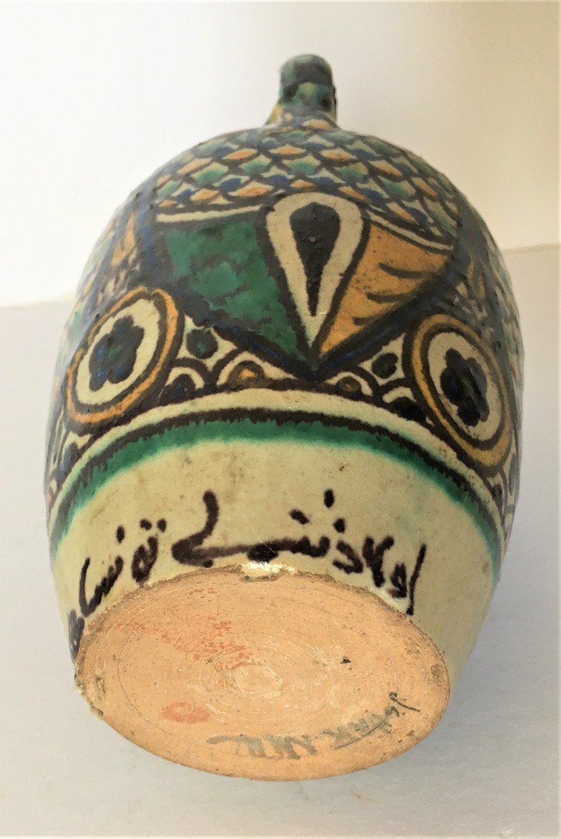 Chemla In Tunis, Vase With Handles Signed, Early 20th.-photo-3
