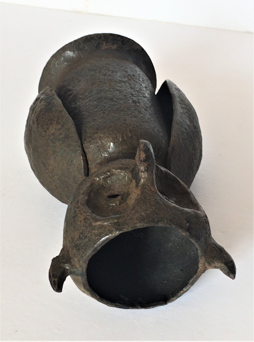 Henri-paul Herry 1928/2018 "the Owl" Iron Sculpture, Breton Sculptor.-photo-3