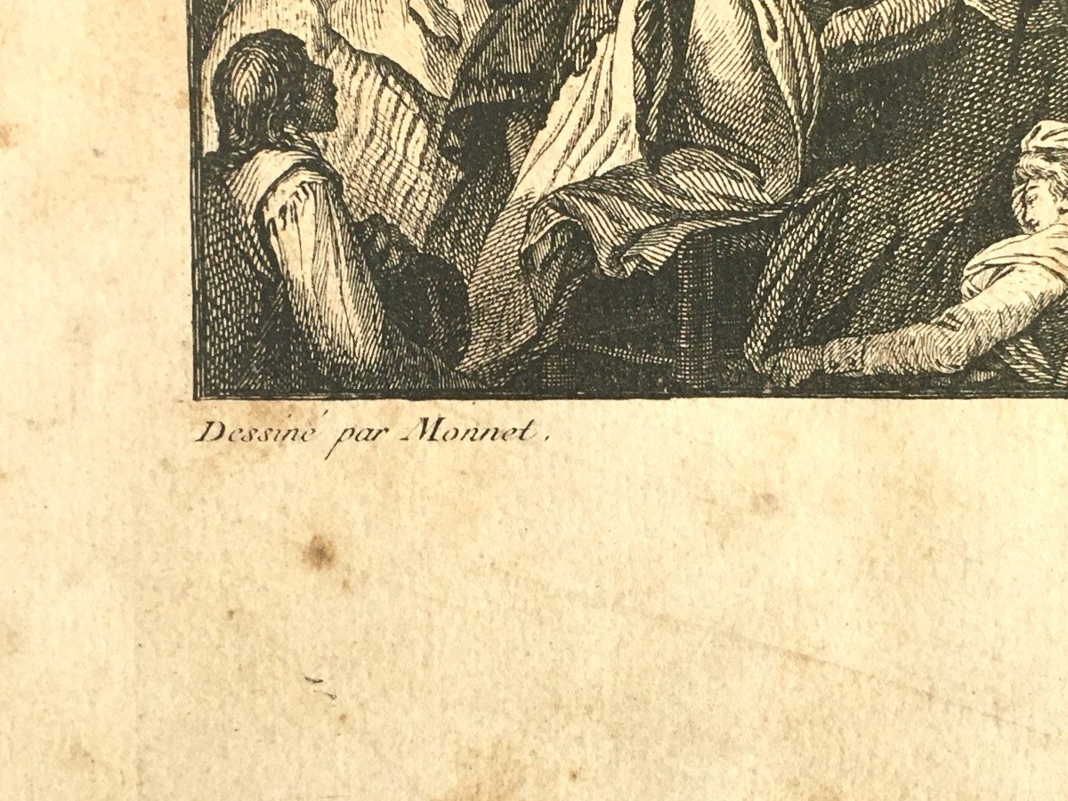 l'Exécution De Marie-antoinette, 16 Oct 1793, Estampe Tirage d'époque. Légitimisme.-photo-3