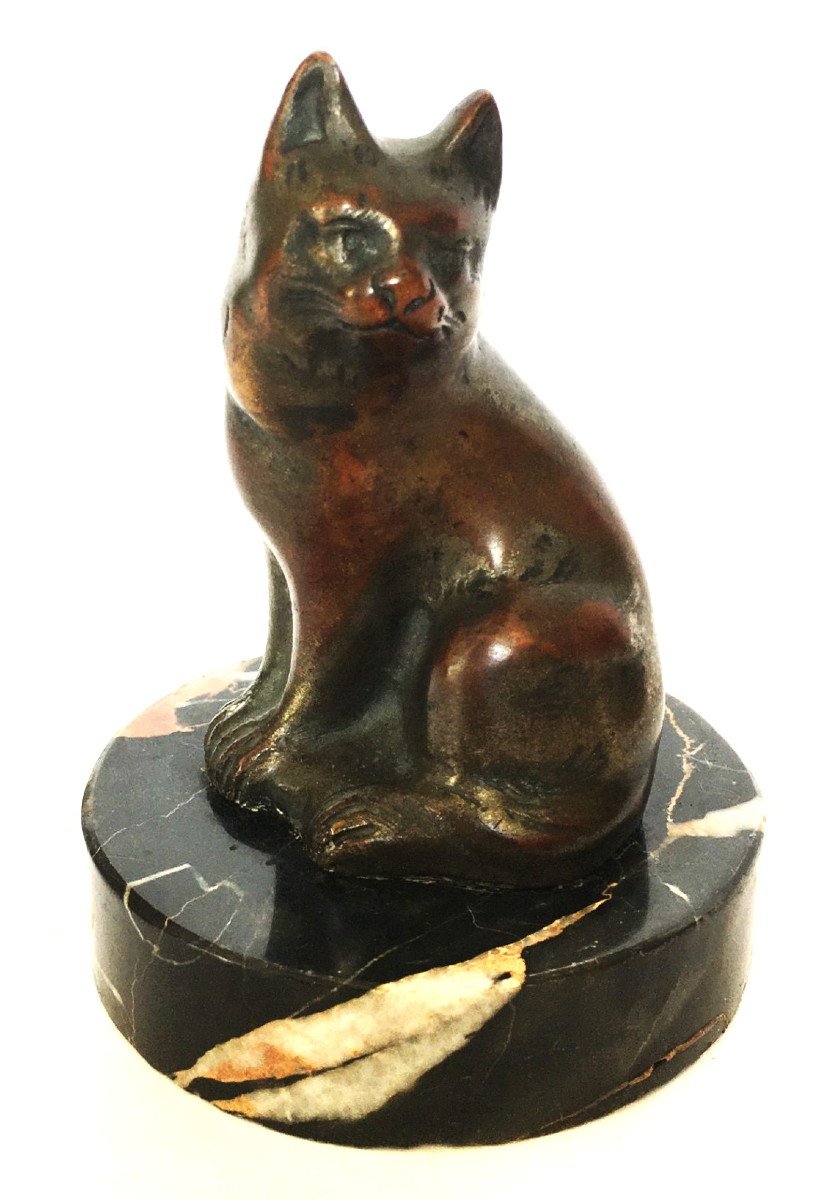 J.brault, Le Chat, Bronze Art-déco