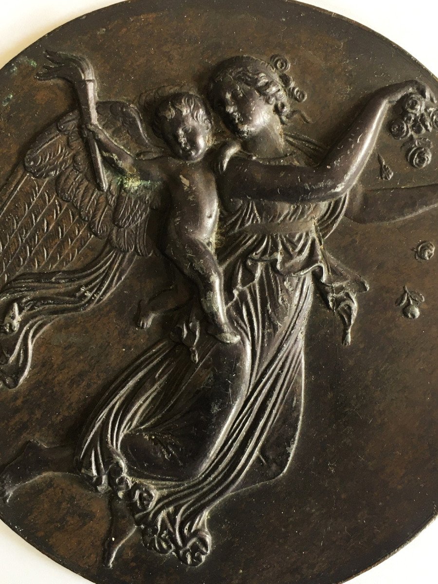 Bertel Thorvaldsen, Pewter Plate "the Day" From The 19th-photo-2