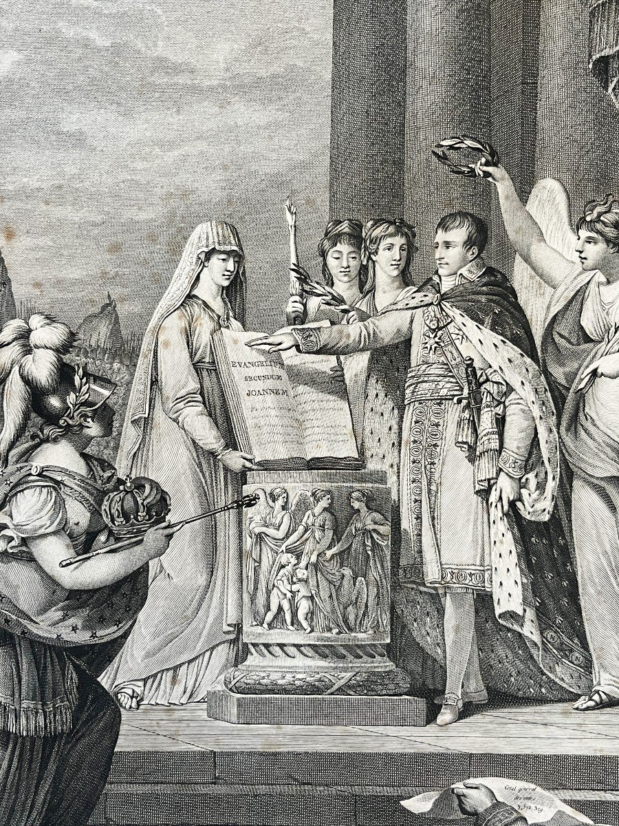 Sacre De Napoléon I Estampe De 1805 Avant La Lettre, Des Grandes époques Du Règne De Napoléon I-photo-2