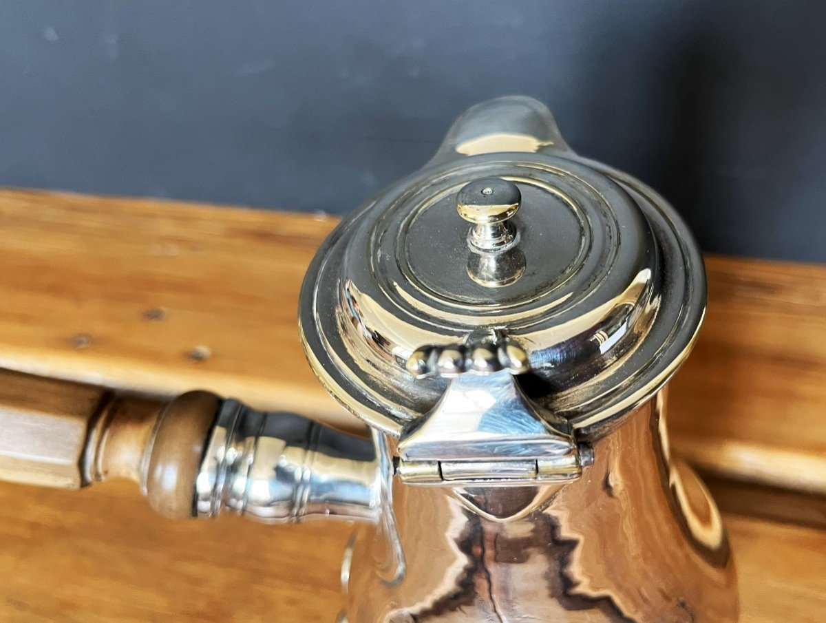 18th Century Silver Plated Metal Coffee Pot-photo-4