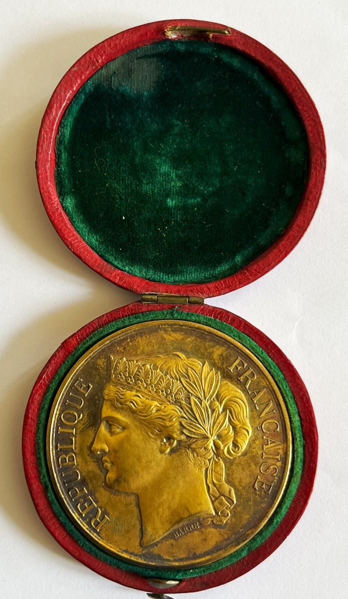 Sénat, Médaille d'Identité En Argent Doré De 1879 Général Arnaudeau, Par Barre.-photo-3