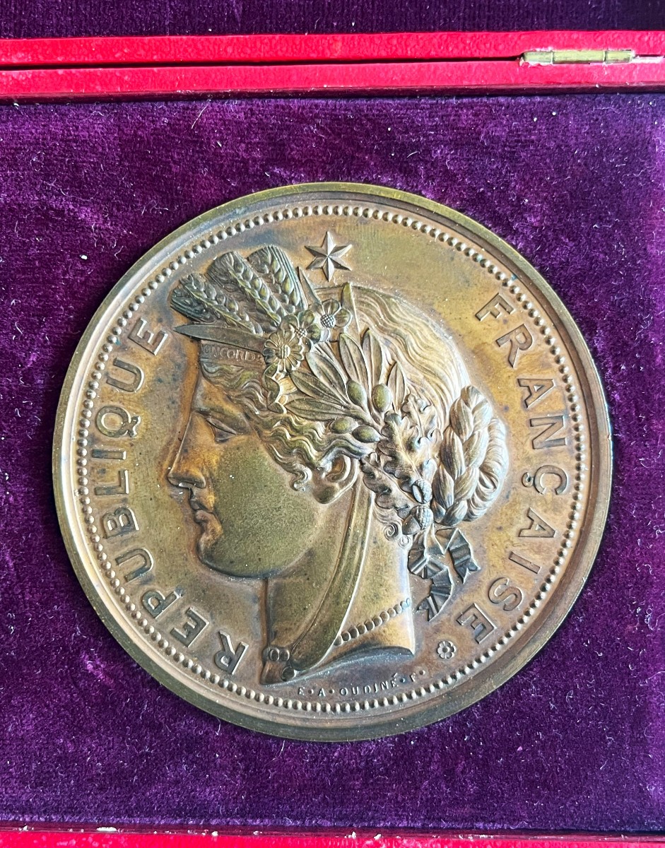 National Assembly 1879, Election Of Jules Grévy, Two Large Bronze Medals-photo-4