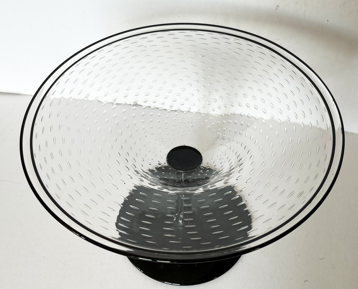 Saint-louis Art-deco Crystal Large Bowl By Paul Nicolas, From Argental-photo-4