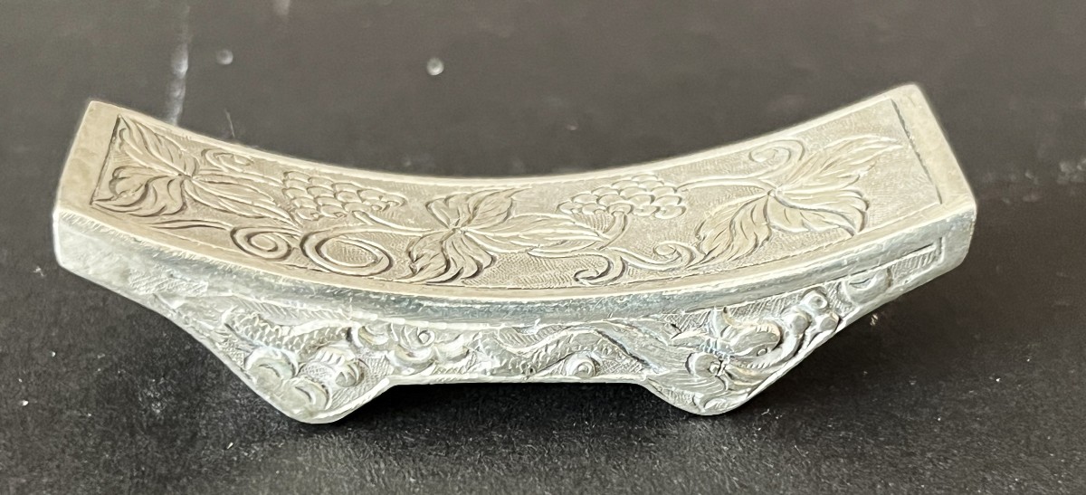 Chine ou Indochine, 12 porte couteaux ou porte baguettes en argent-photo-3