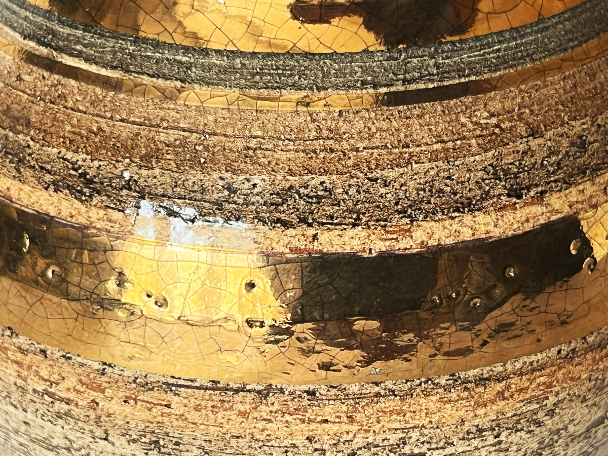 Georges Pelletier 1938/2024 vase en céramique dorée, avec son certificat d'origine-photo-6