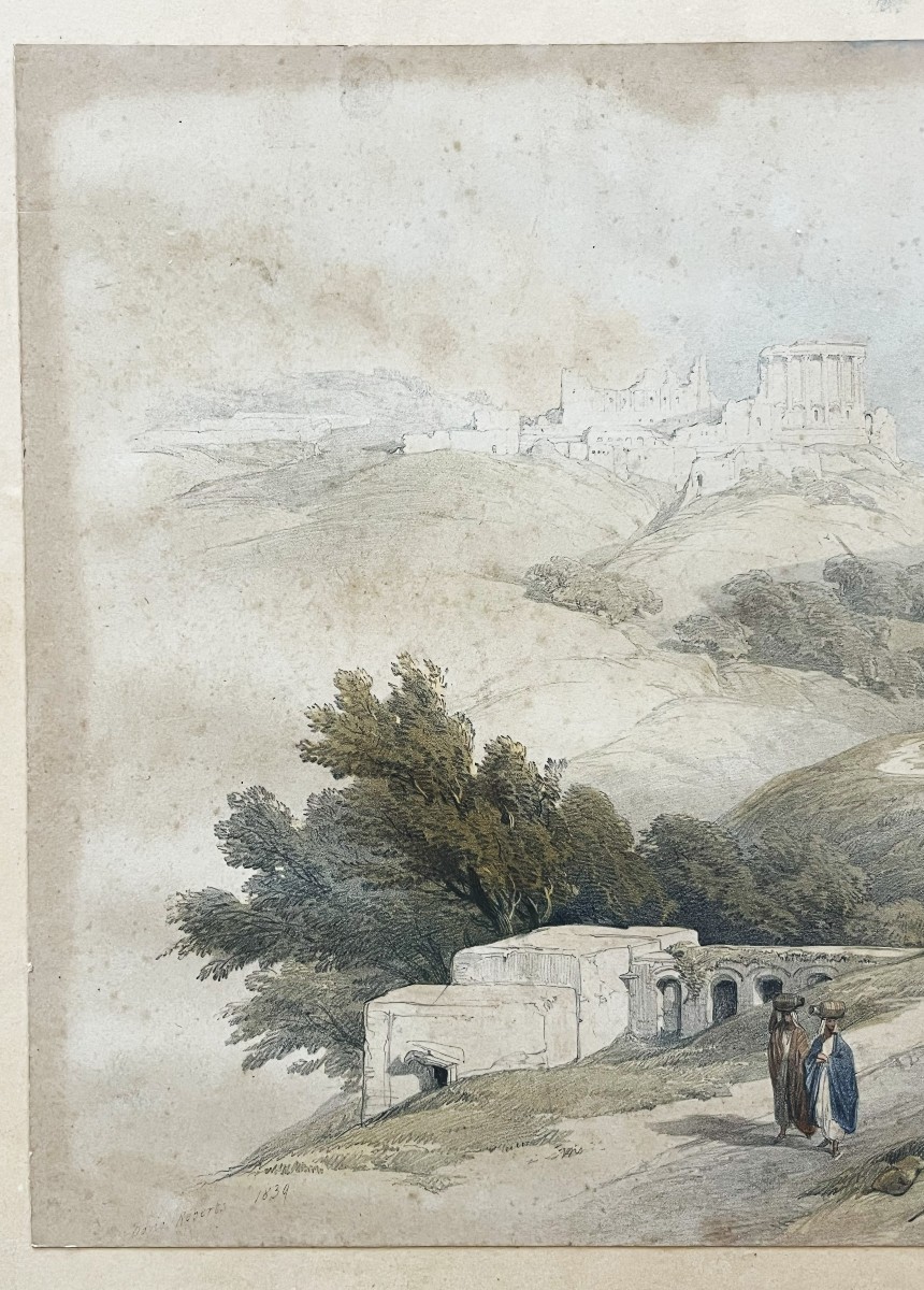 David Roberts 1796/1864 ruines de l'église Saint Jean à Sabaste ou Sabastya 1839  estampe, -photo-2