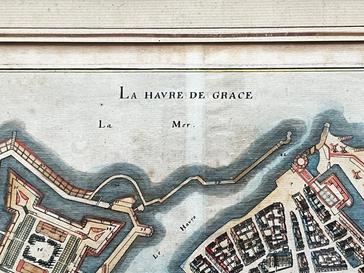La Havre de Grace (Le Hâvre) estampe par Jacques Gomboust vers 1650-photo-3