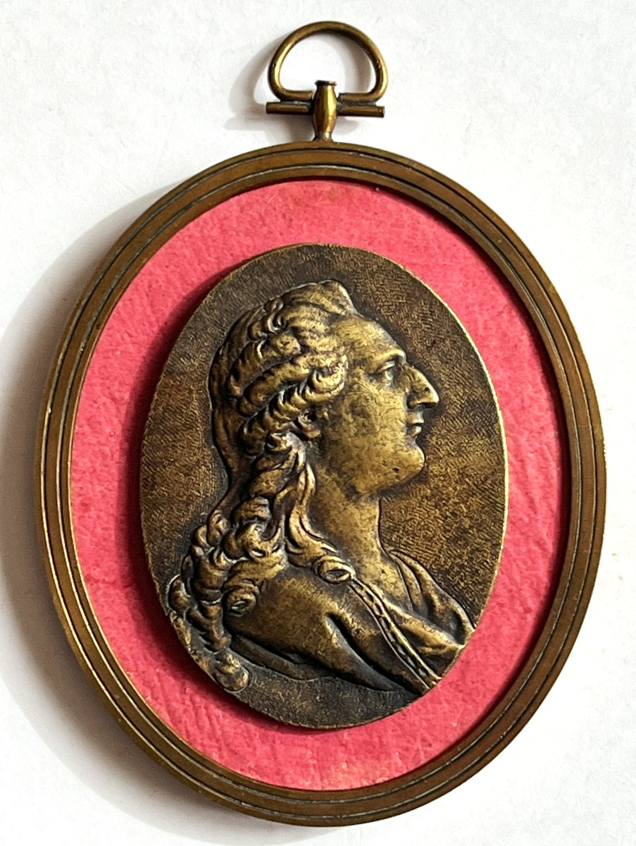 Louis XVI médaillon en bronze du 18ème siècle