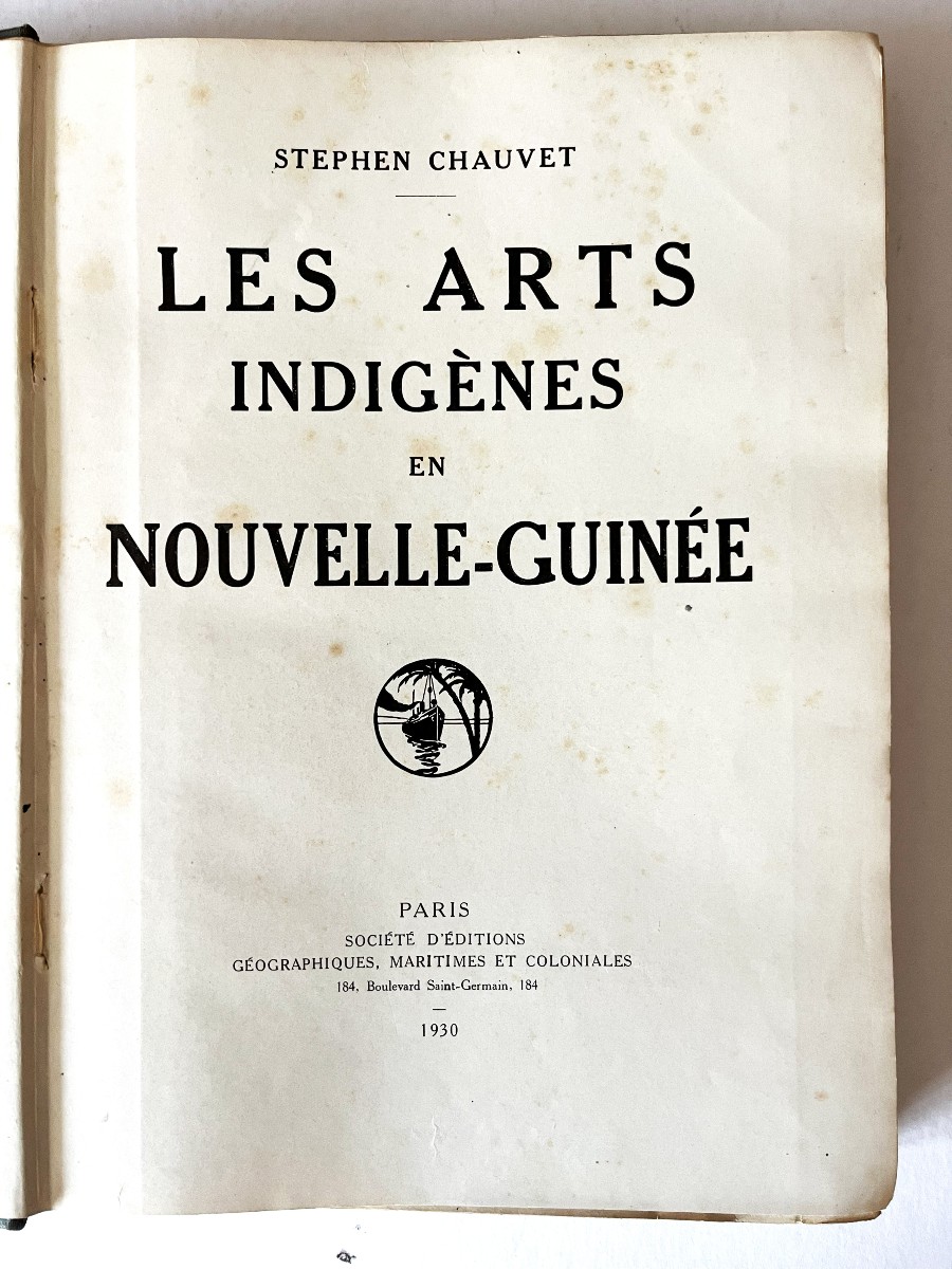Chauvet Stephen. The Indigenous Arts Of New Guinea 1930 Original Edition-photo-3