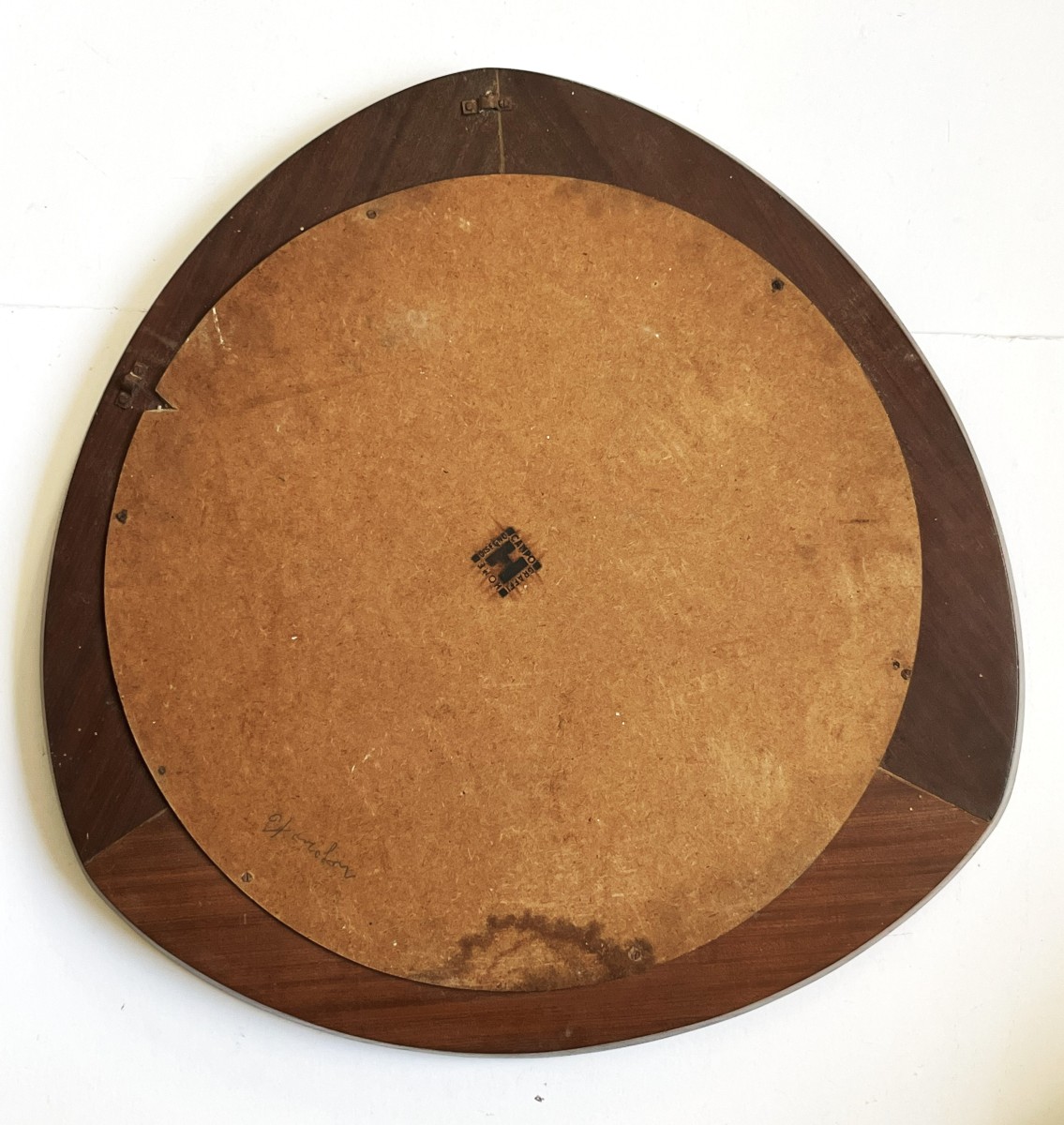 Campo And Graffi For Home Circa 1958, Teak Mirror, Signed, Italian Design-photo-2