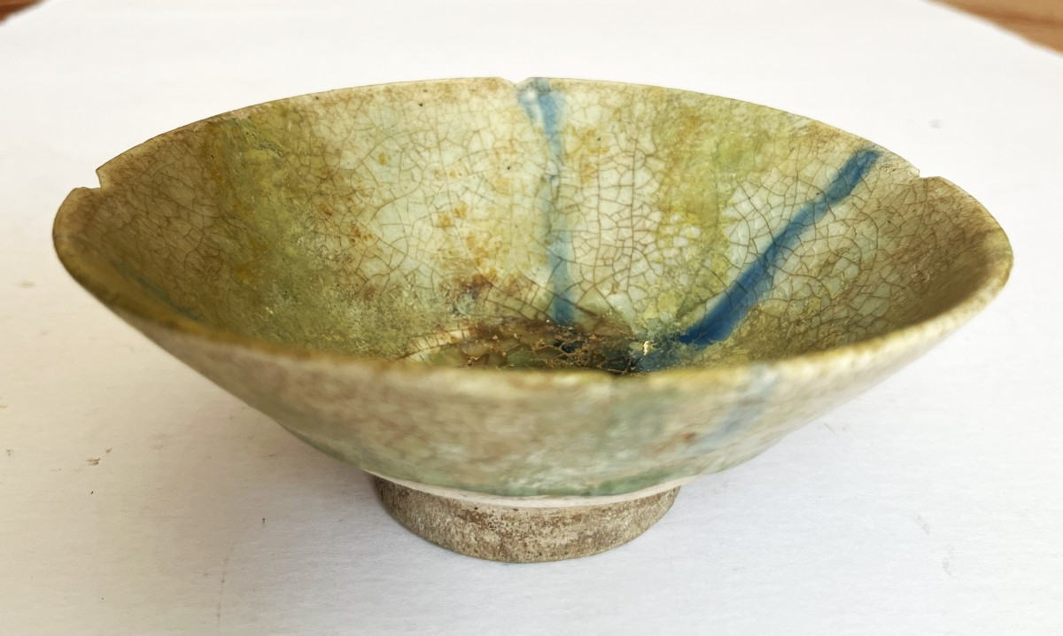 Iran, Persia, 12th/13th Century, Green-glazed Ceramic Cup-photo-3