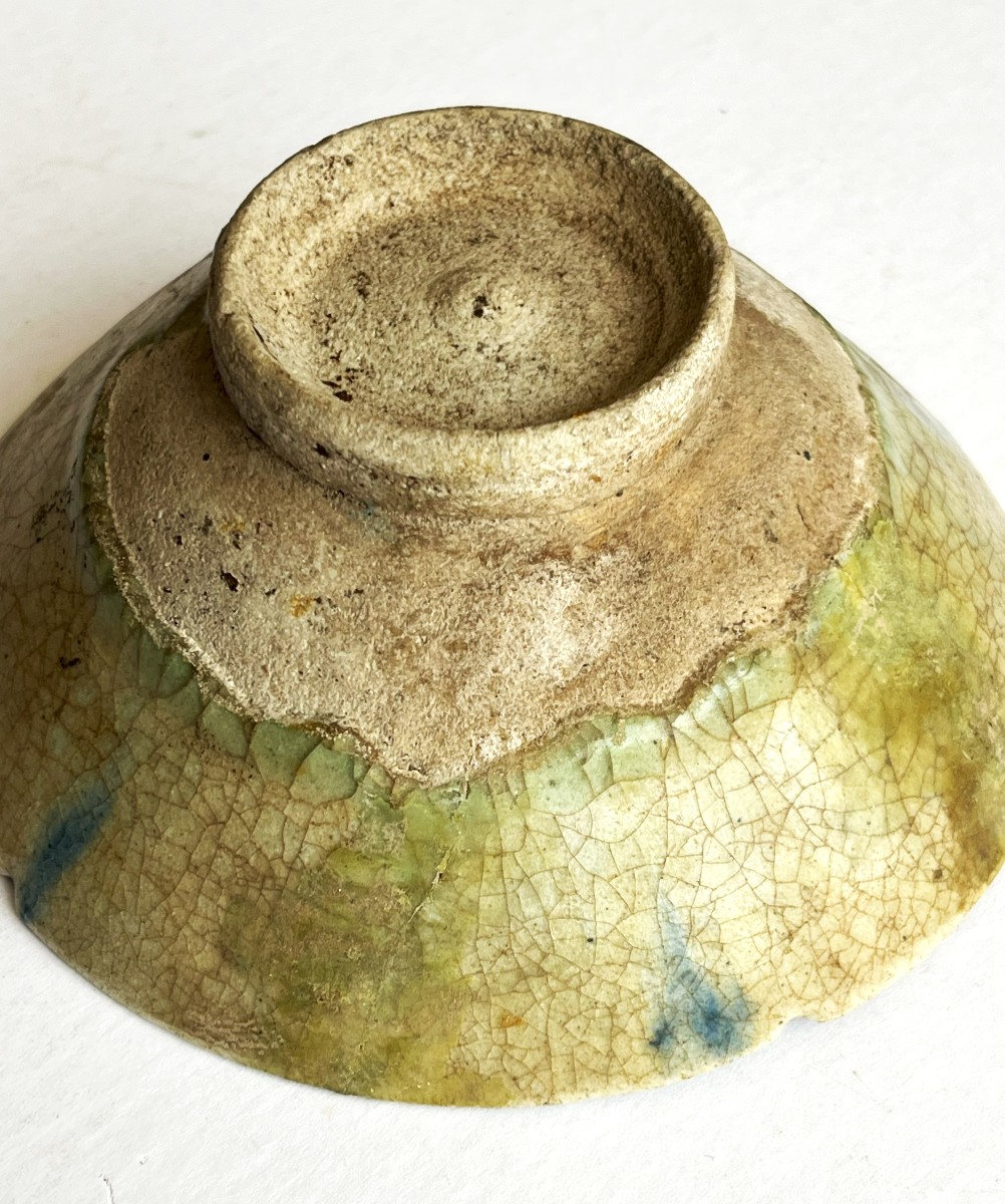 Iran, Persia, 12th/13th Century, Green-glazed Ceramic Cup-photo-2
