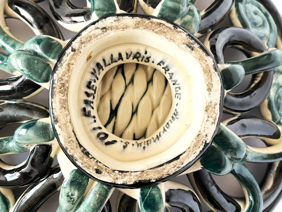 Fase In Vallauris Large Fruit Bowl From The 50s-photo-4
