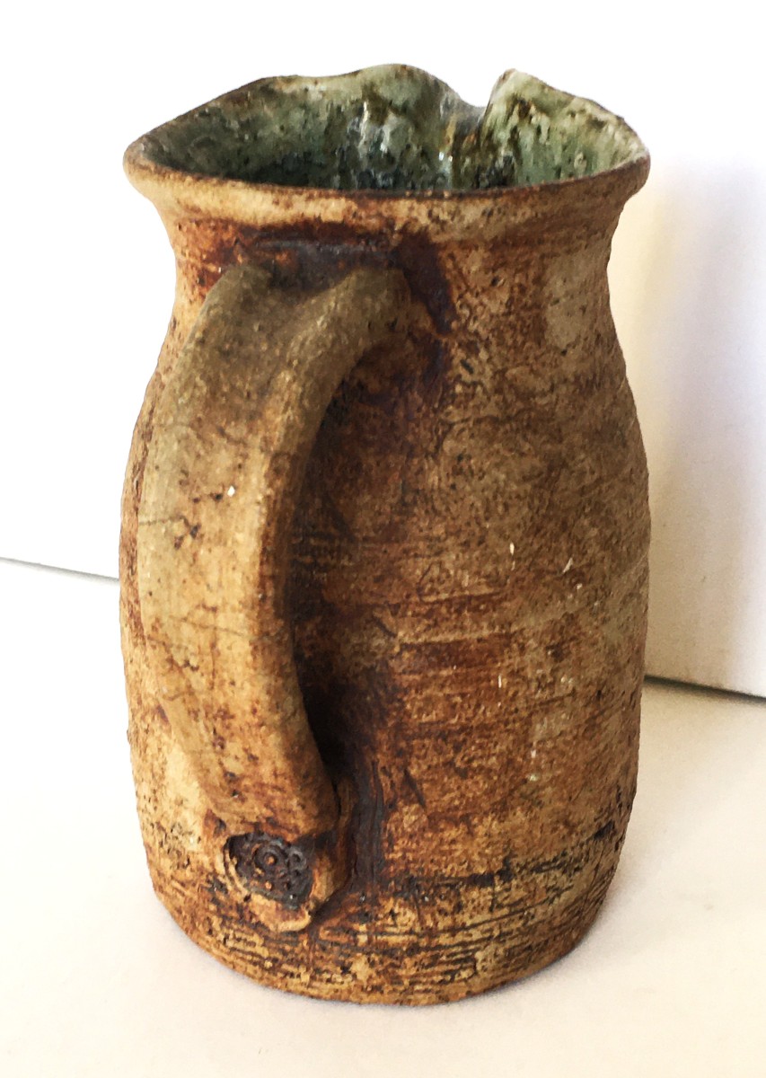 Stoneware Pitcher "mephistopheles", The Devil, From The 50s/60s, Signature To Be Identified-photo-2