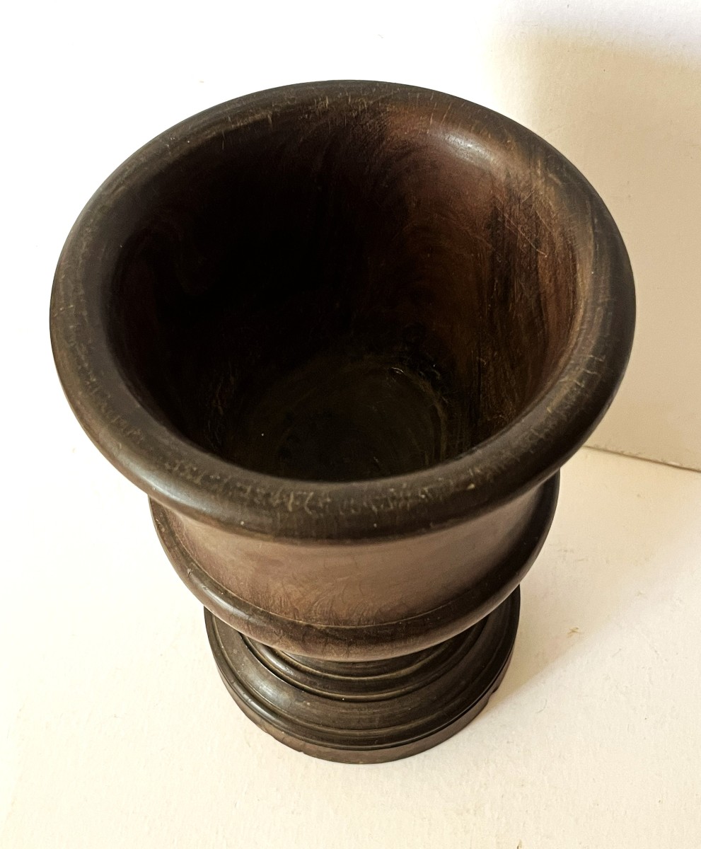 Grand Mortier en Gaïac du XVII ou du XVIII -ème siècle -photo-3