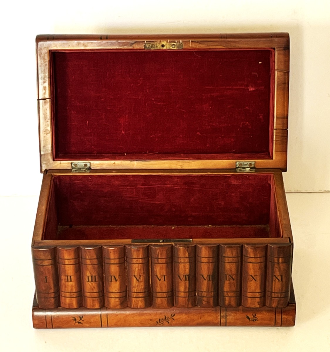 Naples 19ème, coffret à bijoux à secrets en marqueterie et bois d'olivier, Italie-photo-4