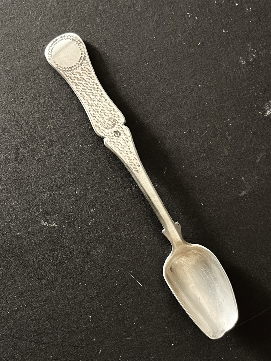 Two Zarf And A Silver Spoon From 19th-century Ottoman Türkiye, With Tugras Hallmarks To Be Identified.-photo-3