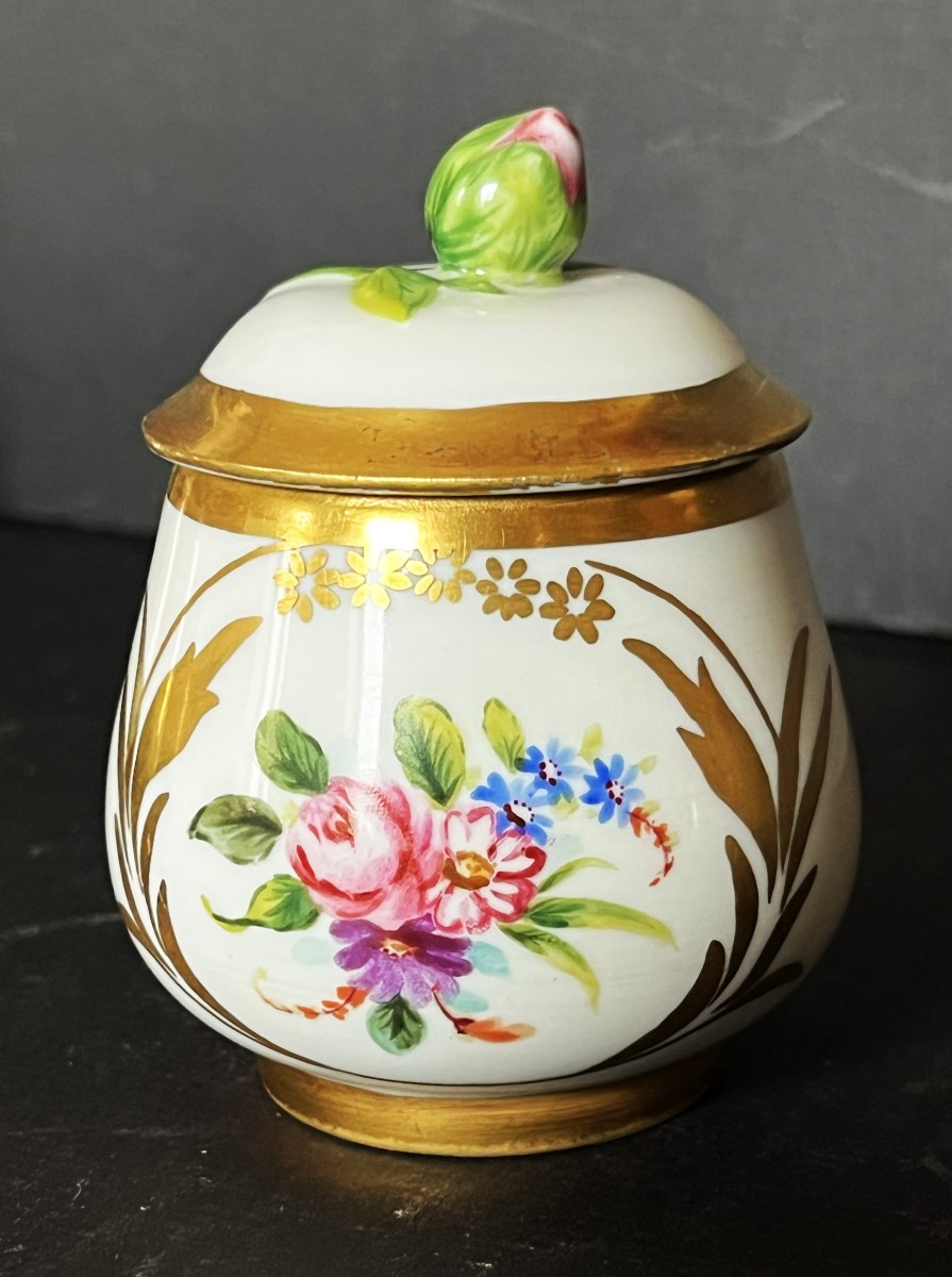 Set Of 12 Early 20th-century Porcelain Cream Pots, Hand-decorated-photo-4