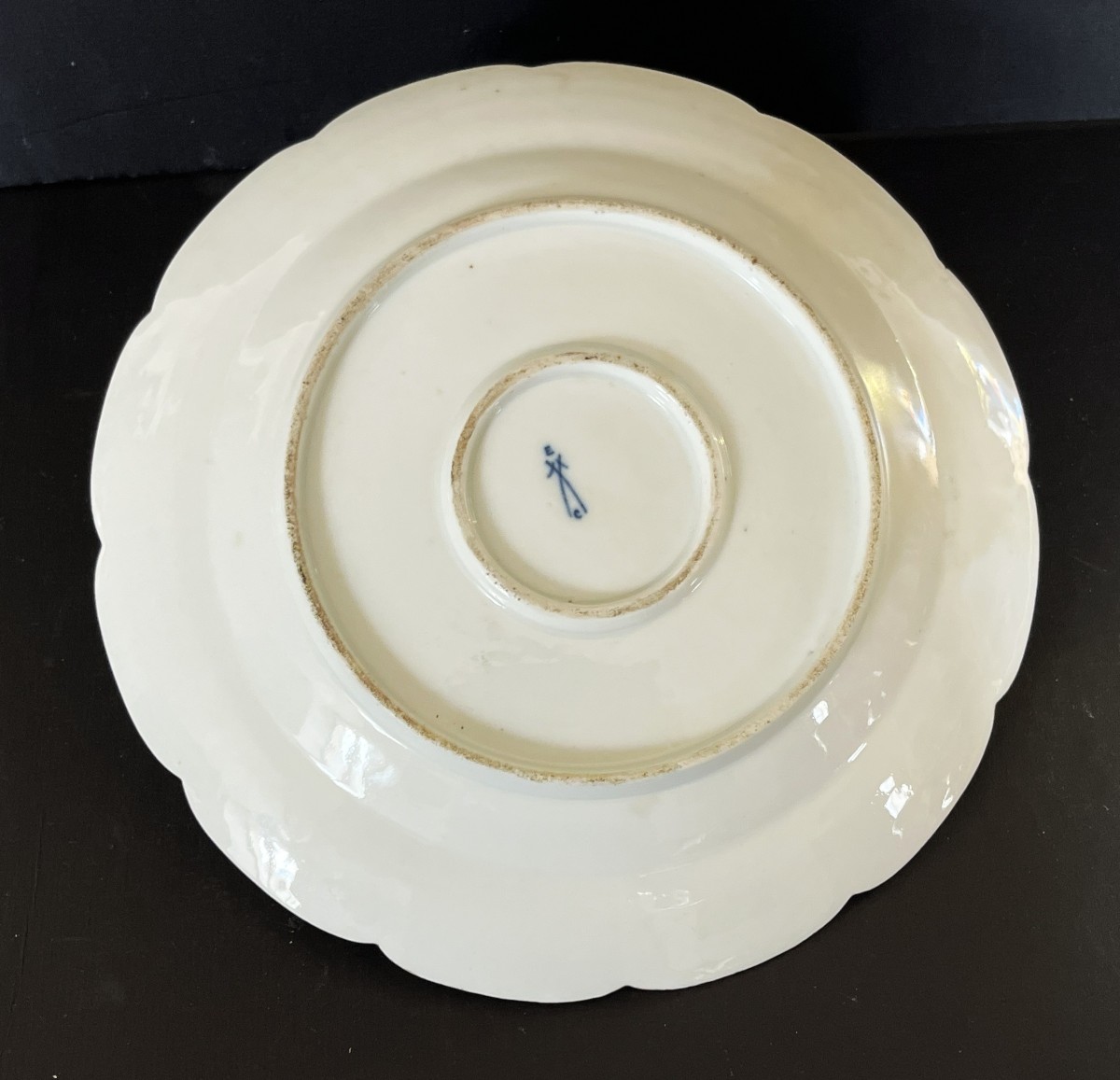 Assiette en trompe l'œil en  porcelaine de  Meissen ? ou Samson ? du 19ème siècle.-photo-2