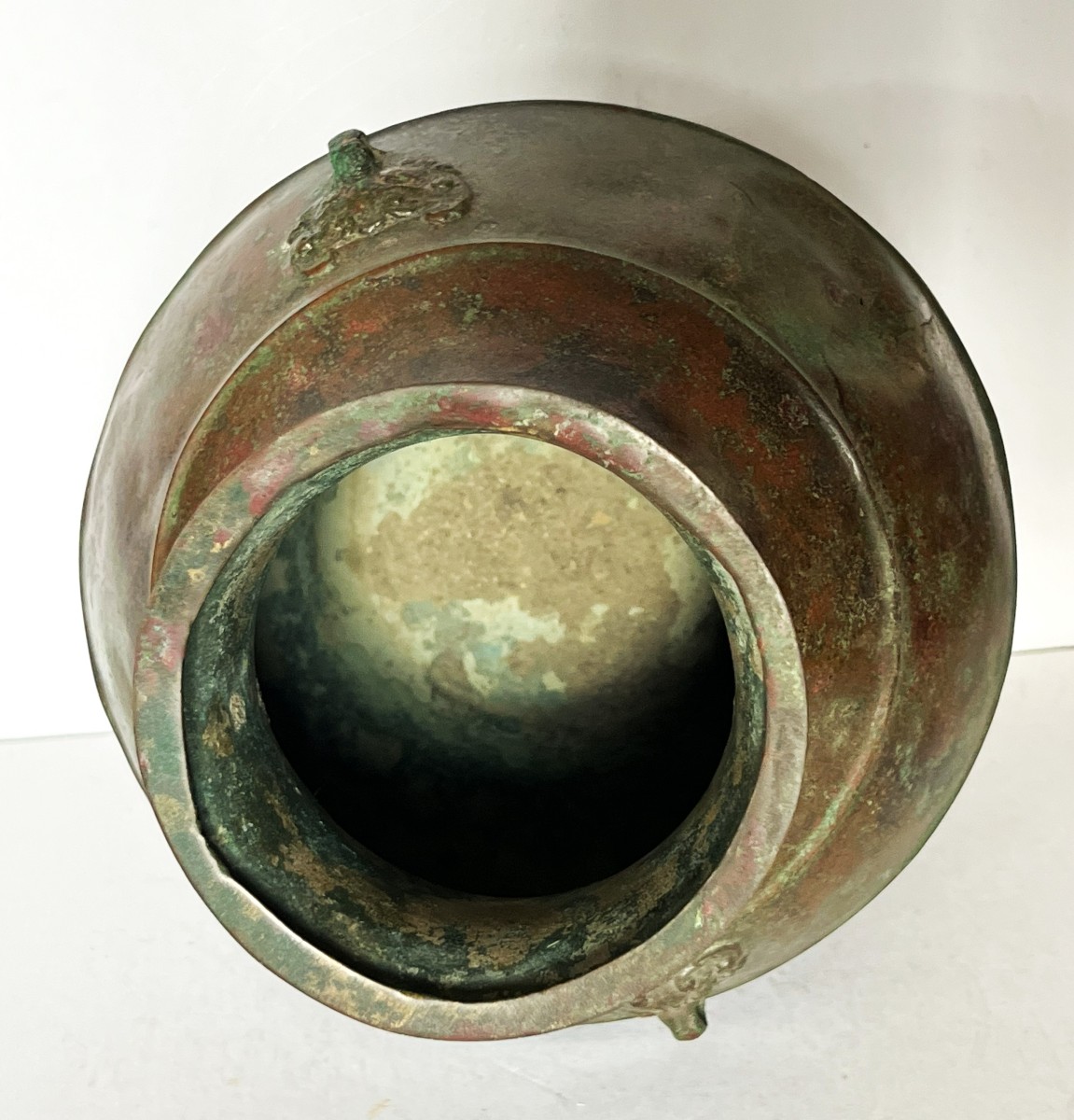  Chine Dynastie HAN , vase HU en bronze-photo-6