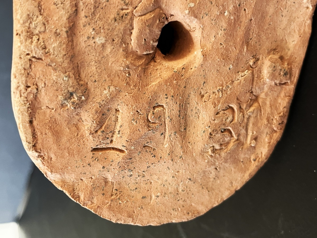 Art Deco Terracotta Bear Dated 1931-photo-1