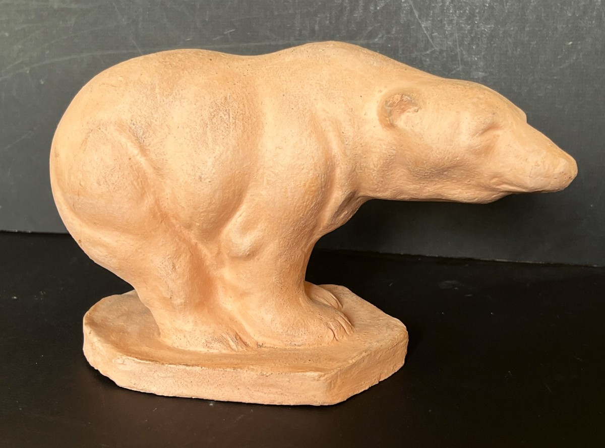 Art Deco Terracotta Bear Dated 1931