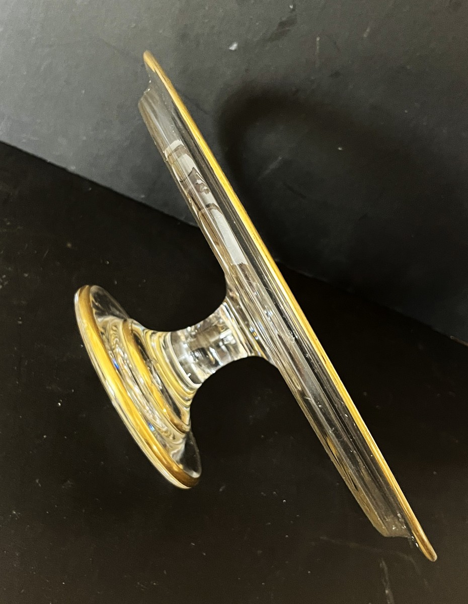 Large Crystal "taza" Footed Bowl, Circa 1830-photo-3