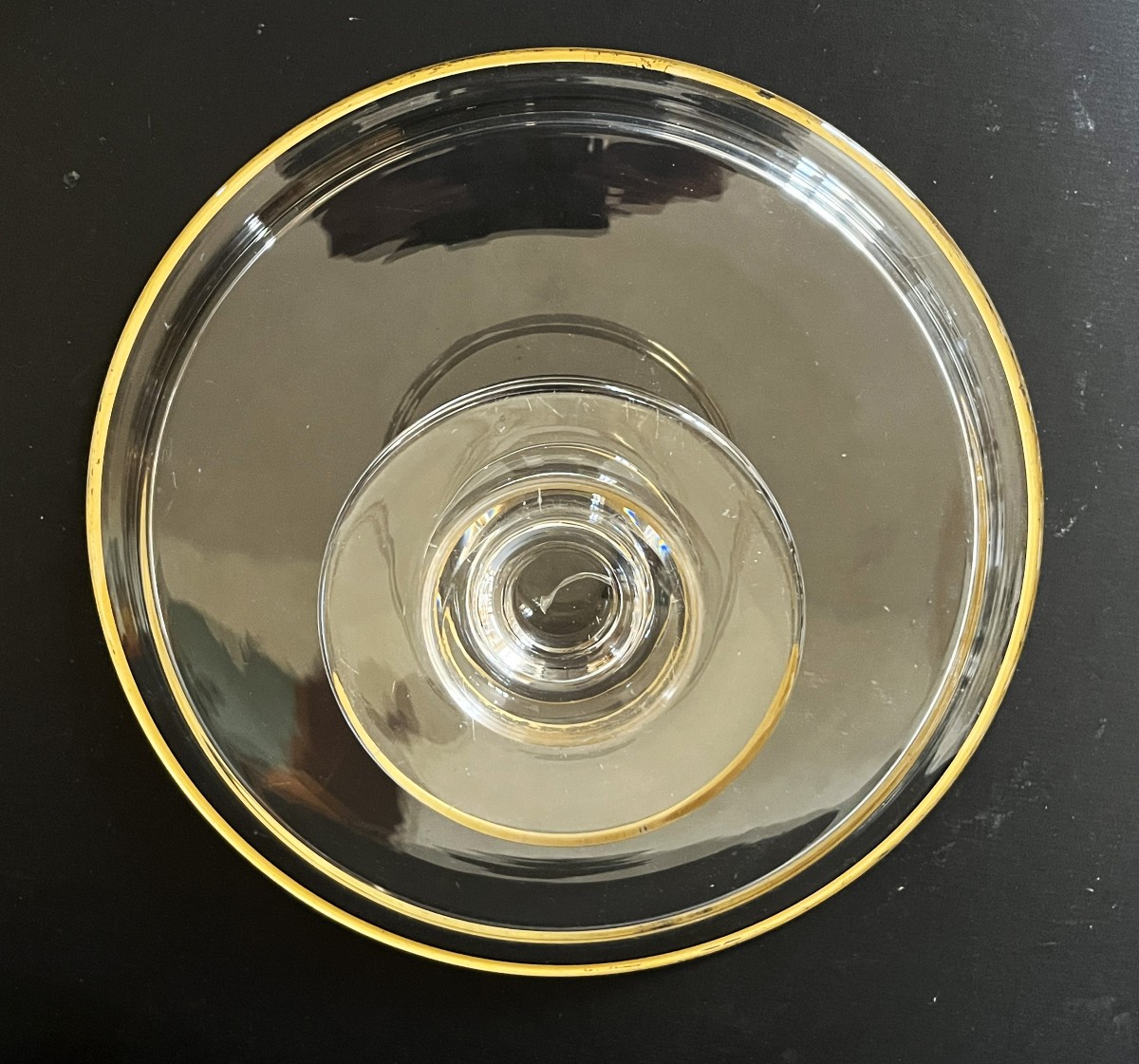 Large Crystal "taza" Footed Bowl, Circa 1830-photo-4