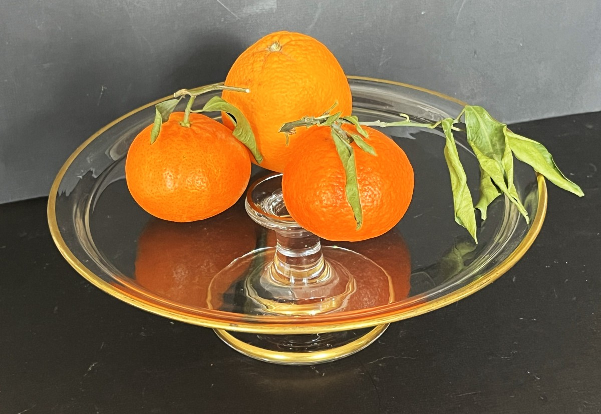 Large Crystal "taza" Footed Bowl, Circa 1830-photo-1