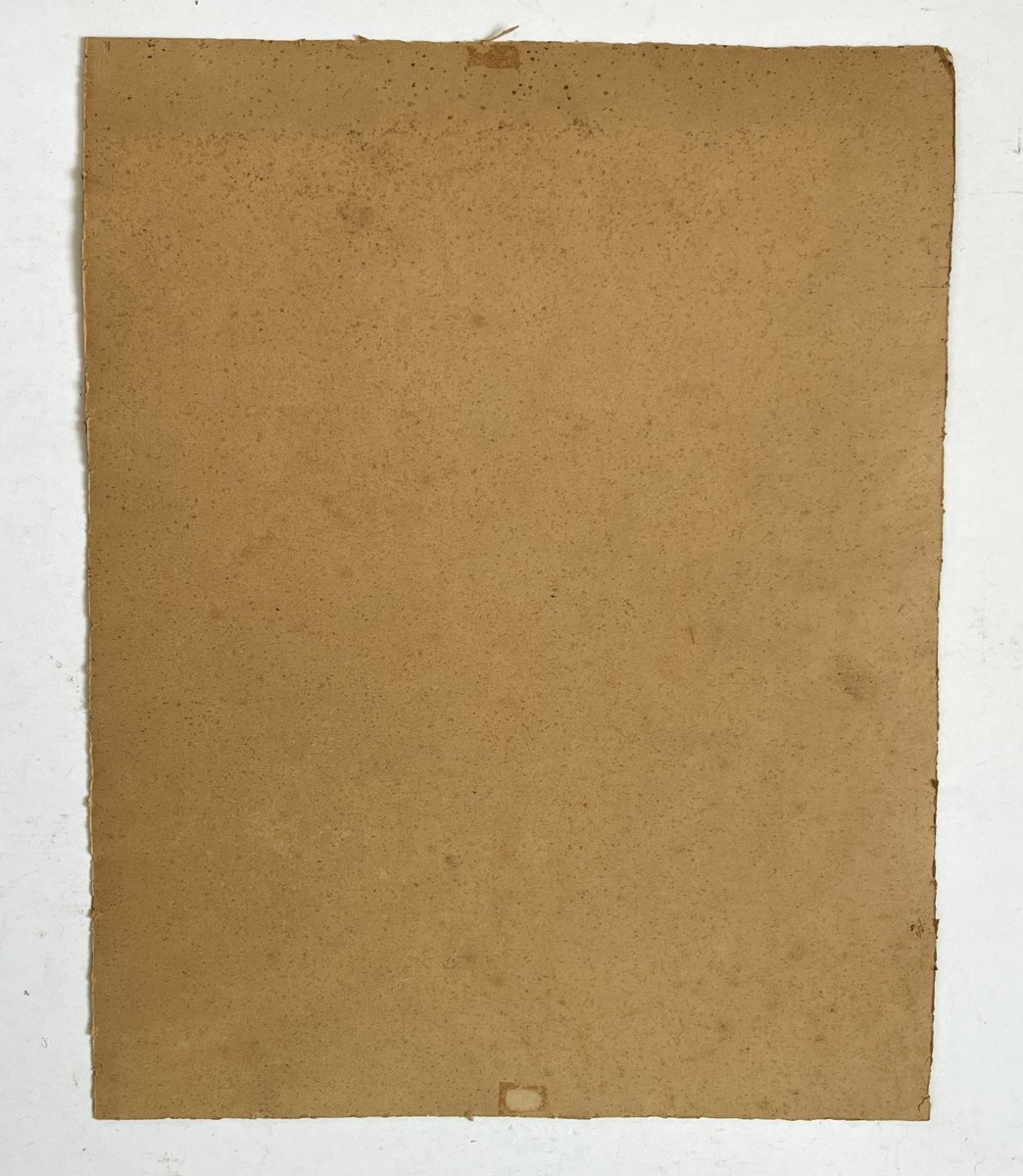 Mage Edouard Mathurin, Painter From Périgord, Wash Drawing "the Peasant And His Hens," Late 19th Century-photo-4