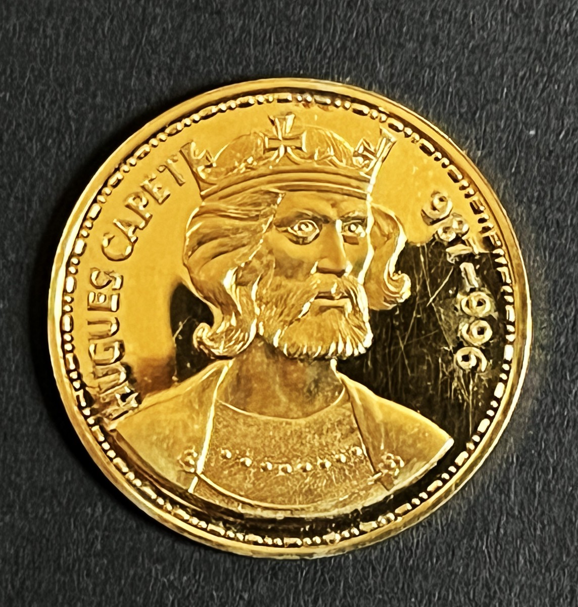 35 Gilt Silver Medals, "the Kings Of France", 24-karat Gold And 925 Silver, Minerva Hallmark-photo-2